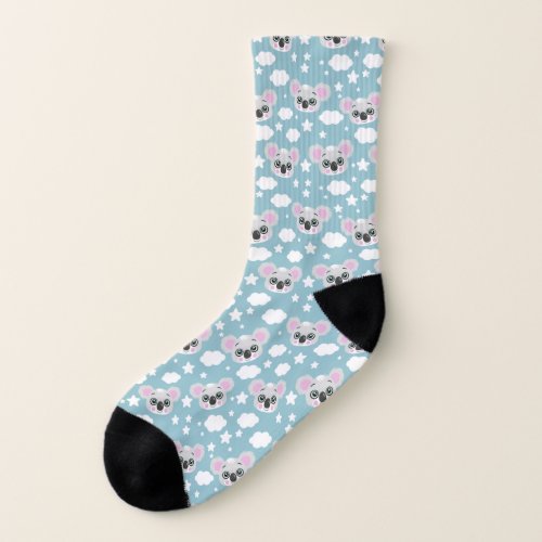 Cute baby boy face koala socks