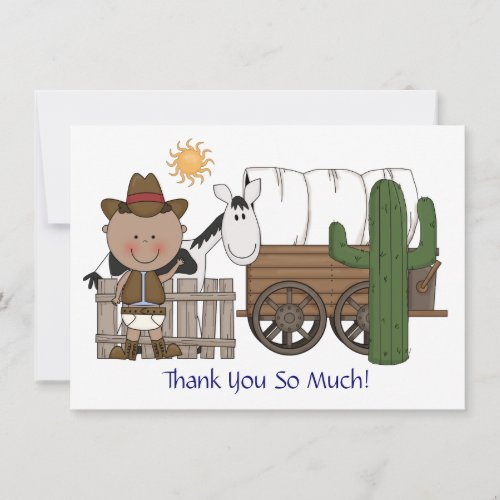 Cute Baby Boy Horse Pony Custom Western Thank You