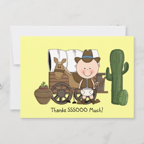 Cute Baby Boy Horse Pony Western Thank You