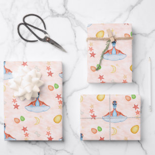 Cute Baby Boy Jurassic Birthday Dinosaur Wrapping Paper Sheets