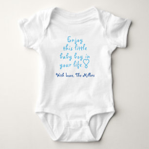 Cute Baby Boy One-Piece, Personalized Baby Gift, Baby Bodysuit