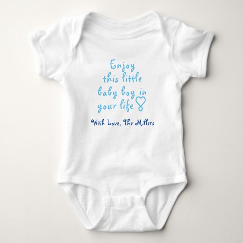 Cute Baby Boy One_Piece Personalized Baby Gift Baby Bodysuit