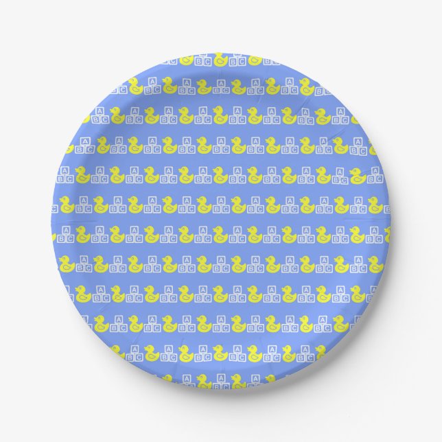 Cute Baby Boy Paper Plates (Front)