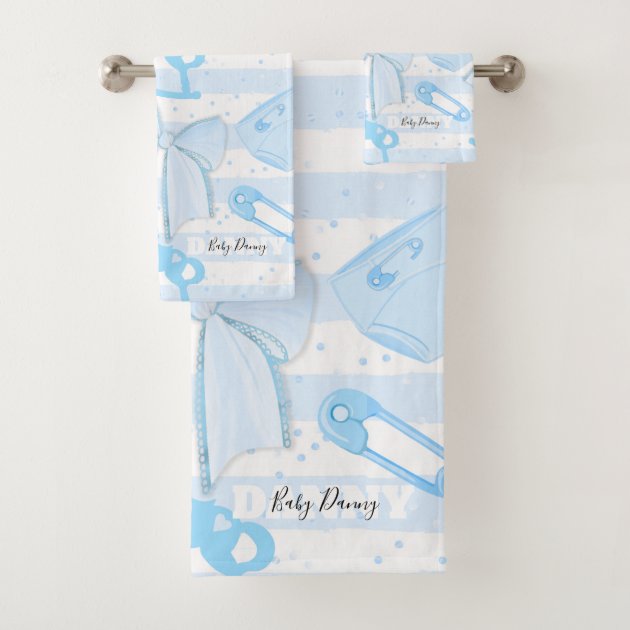 baby boy bath towel set