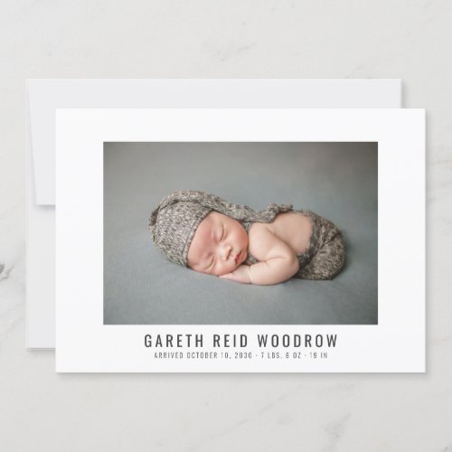 Cute Baby Boy Photo Collage Birth Announcement
