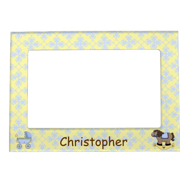 Cute Baby Boy Picture Frame Magnet (Front)