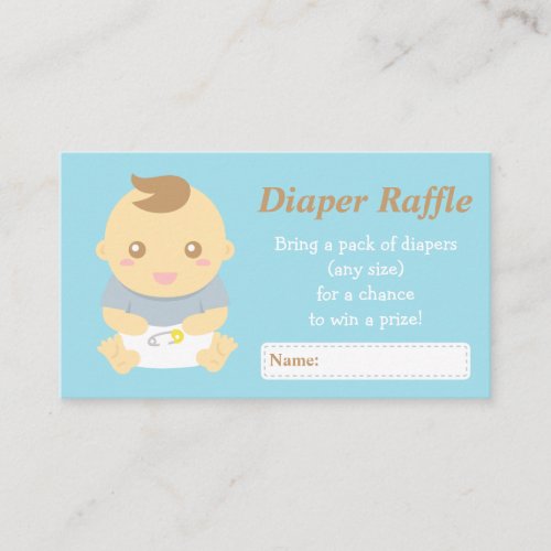 Cute Baby Boy Shower Grey Diaper Raffle Tickets Business Card Templates