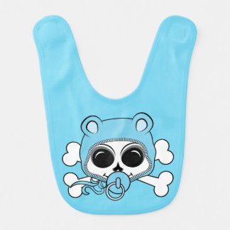 Cute Baby Boy Skull Bib
