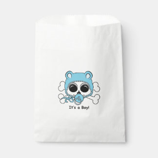 Cute Baby Boy Skull Favor Bag
