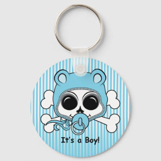 Cute Baby Boy Skull Keychain
