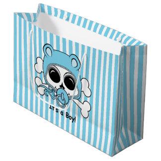 Cute Baby Boy Skull Large Gift Bag