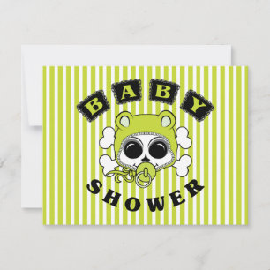 Cute Baby Boy Skull - Lime Green