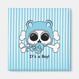 Cute Baby Boy Skull Magnet