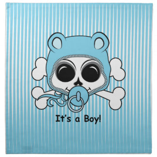 Cute Baby Boy Skull Napkin