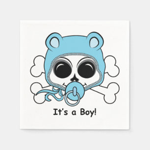 Cute Baby Boy Skull Napkins