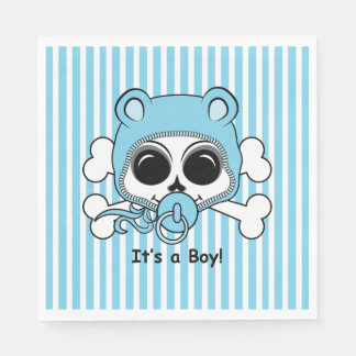 Cute Baby Boy Skull Napkins