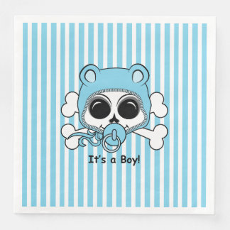 Cute Baby Boy Skull Paper Dinner Napkins