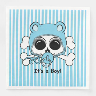 Cute Baby Boy Skull Paper Dinner Napkins