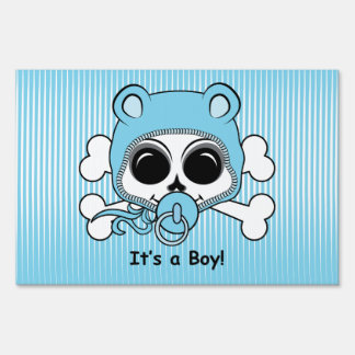 Cute Baby Boy Skull Sign