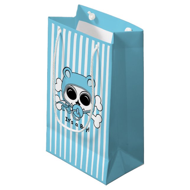 Cute Baby Boy Skull Small Gift Bag (Front Angled)