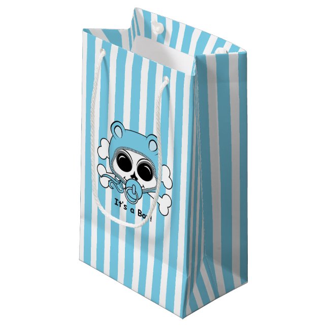Cute Baby Boy Skull Small Gift Bag (Front Angled)