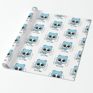 Cute Baby Boy Skull Wrapping Paper