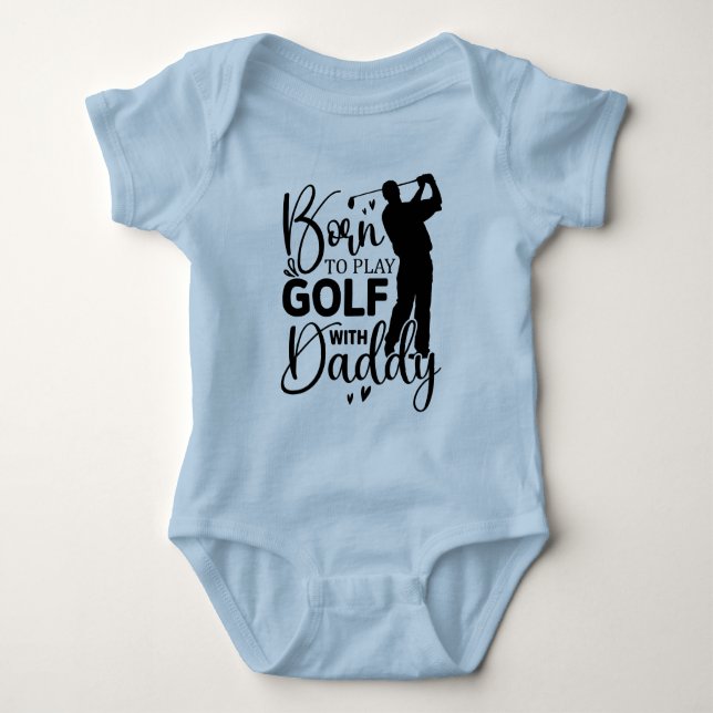 Cute baby boy son golf  baby bodysuit (Front)