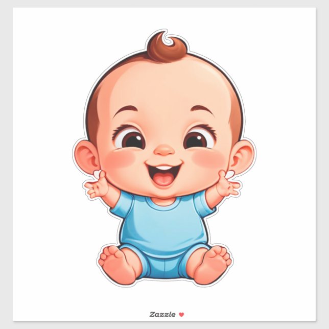 Cute Baby Boy Sticker (Sheet)