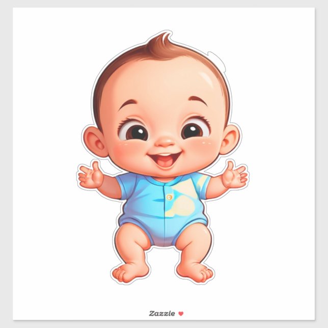 Cute Baby Boy Sticker (Sheet)