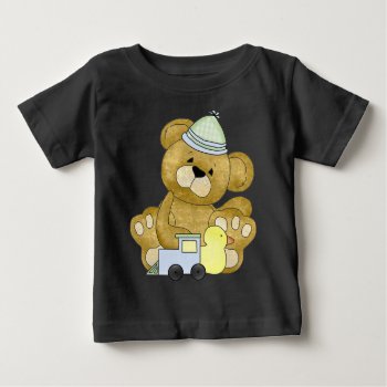 Cute Baby Boy Teddy Bear Baby T-shirt by kidsonly at Zazzle