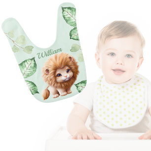 Cute Baby Boy Wild Animal Lion Baby Bib
