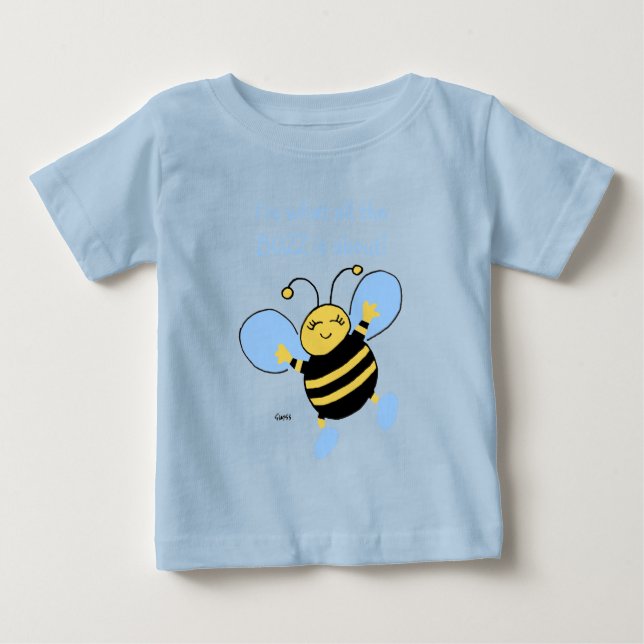 Cute Baby Boys Clothing With Bee Baby T-Shirt (Front)