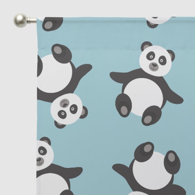 Cute baby boys nursery tiled pattern sheer curtains (Pocket)