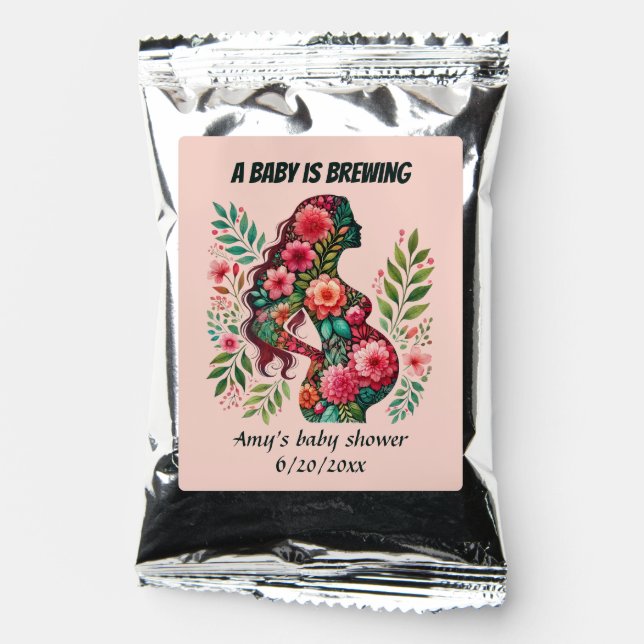 Cute baby brewing shower customizable coffee drink mix (Front)