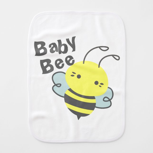 Cute Baby Bumble Bee Baby Burp Cloth (Front)