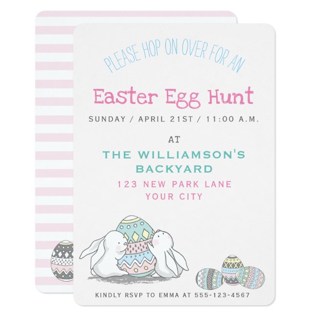 Cute Baby Bunnies | Easter Egg Hunt Invitation