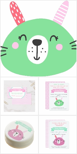 Cute Baby Bunny - Baby Shower Collection
