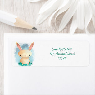 Cute baby bunny label