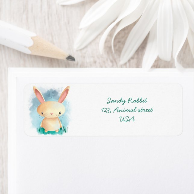 Cute baby bunny label (Insitu)