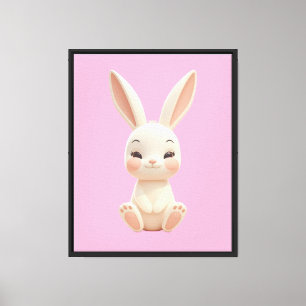 Cute Baby Bunny Nursery Canvas Print