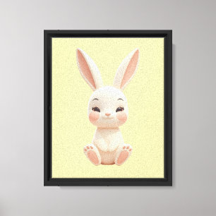 Cute Baby Bunny Nursery Canvas Print
