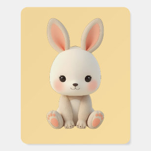 Cute Baby Bunny Nursery Wall Art Foam Board
