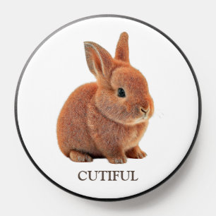 Cute Baby Bunny on White PopSocket