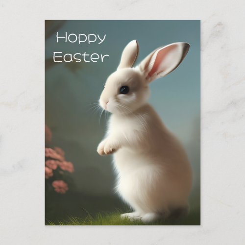 Cute Baby Bunny Portrait  Postcard