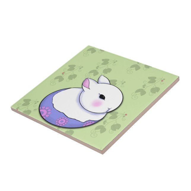 Cute Baby Bunny Rabbit Easter Tile (Side)