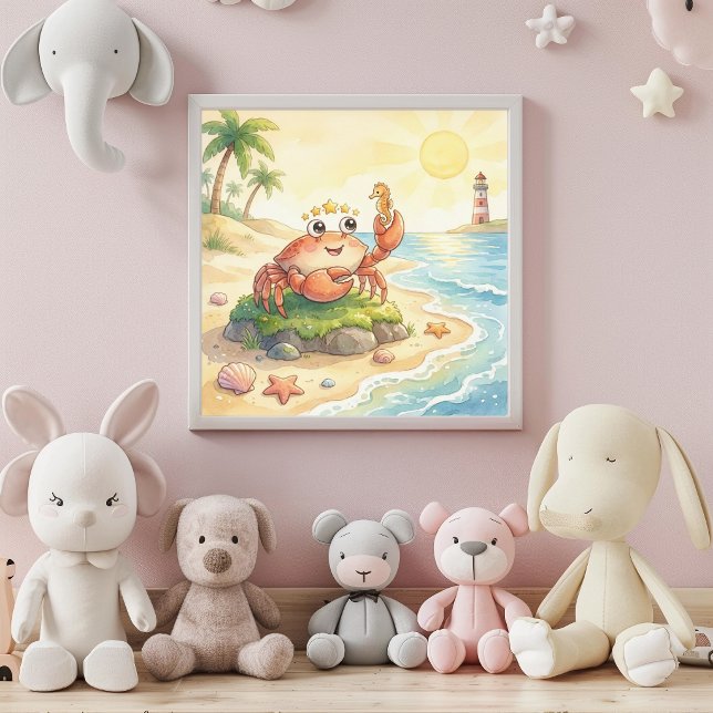 Cute Baby Cancer Zodiac Wall Art Poster (Creator Uploaded)
