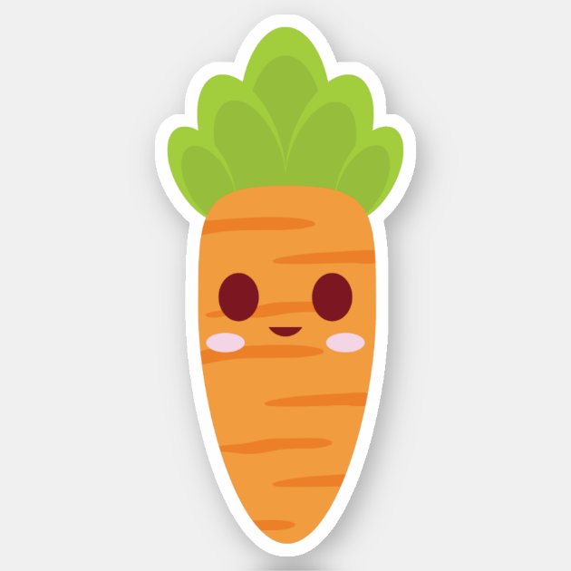 Cute kawaii carrot. Coloring book, page for kids. Vector vegetable with  funny face in doodle and flat style 23036233 Vector Art at Vecteezy