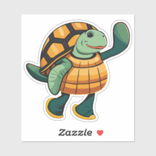 Cute Baby Cartoon Character Turtle Sticker