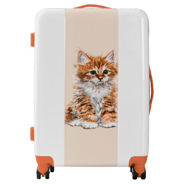 Cute Baby Cat Luggage - Customizable (Front)