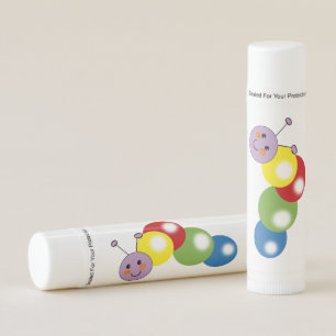 cute baby caterpillar lip balm